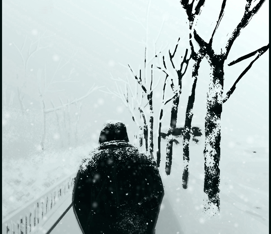 【原创】雪地上的背影